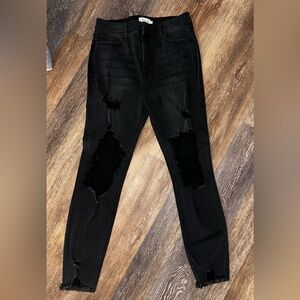 Cello Black Distressed Skinny Jeans